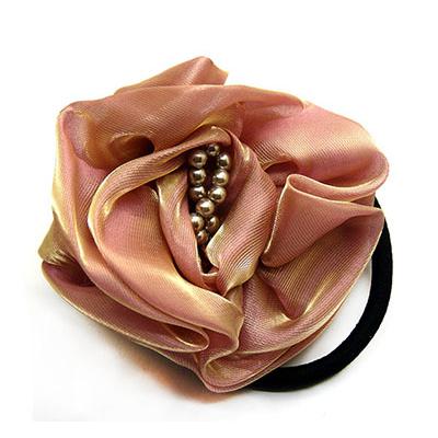 欧美发饰立体玫瑰花压夹皮筋饰品批发精美皮筋