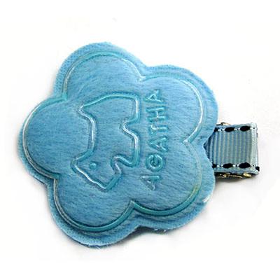 全网最低价皮质绒布花朵压夹儿童发夹边夹头饰品