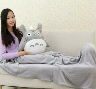 特价大号创意可爱龙猫靠垫抱枕 玩具两用
