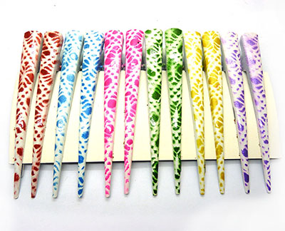 厂家直销混款美发不锈钢彩色鸭嘴夹 金属分夹子 鹤嘴夹