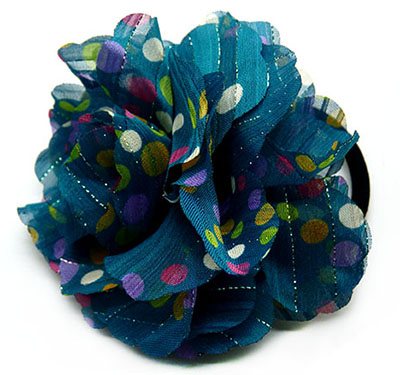 全球最低价时尚甜美雪纺花朵发圈 精品皮筋