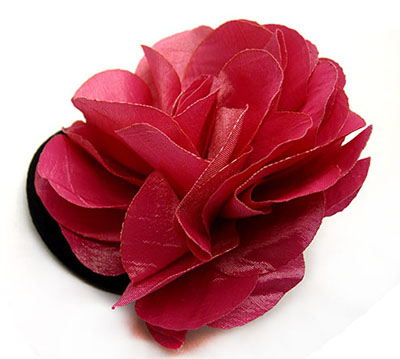 全球最低价时尚甜美雪纺花朵发圈 精品皮筋