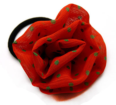 全网最低价时尚甜美雪纺花朵发圈 精品皮筋