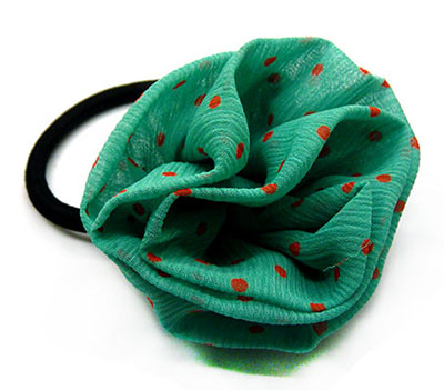 全网最低价时尚甜美雪纺花朵发圈 精品皮筋