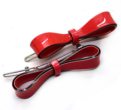 韩版名媛风 亚克力发饰 饰品 发夹 头饰蝴蝶结压夹