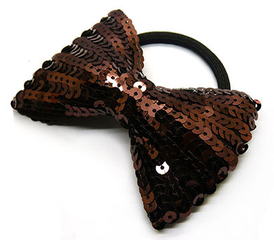 特价新款发圈蝴蝶结亮片头皮筋女士甜美可爱发绳