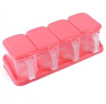 0524厨房多组塑料调味盒 翻盖调料罐佐料收纳盒