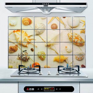 特价（海洋混款）厨房防油贴纸/耐高温油烟贴/铝珀墙贴纸60*90