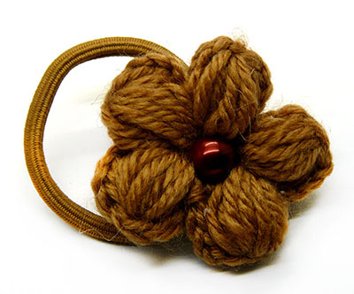 全网最低价多彩太阳花毛线儿童宝宝发绳皮筋