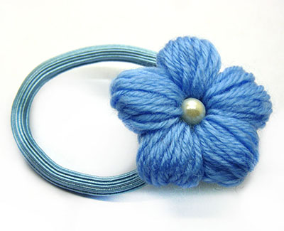 全网最低价多彩太阳花毛线儿童宝宝发绳皮筋 