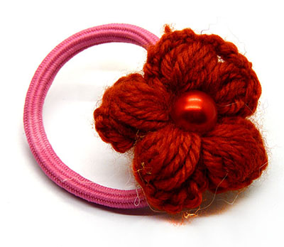 全网最低价多彩太阳花毛线儿童宝宝发绳皮筋