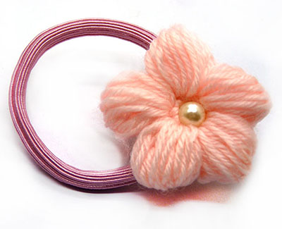 全网最低价多彩太阳花毛线儿童宝宝发绳皮筋