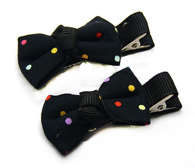 高档布艺蝴蝶结对夹女生儿童发夹欧美时尚盘发边夹头饰发饰 