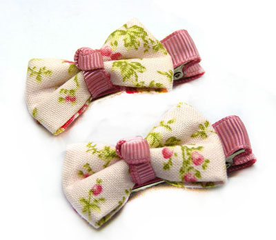 高档布艺蝴蝶结对夹女生儿童发夹欧美时尚盘发边夹头饰发饰