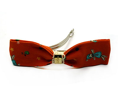 精美欧美头饰品 布艺蝴蝶结弹簧夹