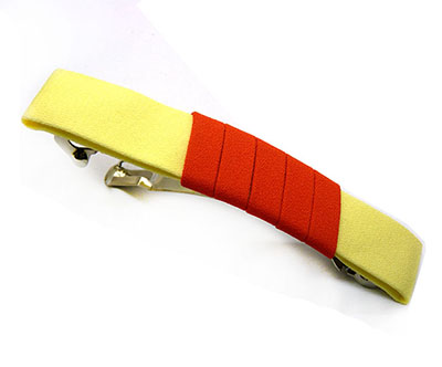 原创发饰拼色丁布双层弹簧夹布艺简单百搭发夹头饰