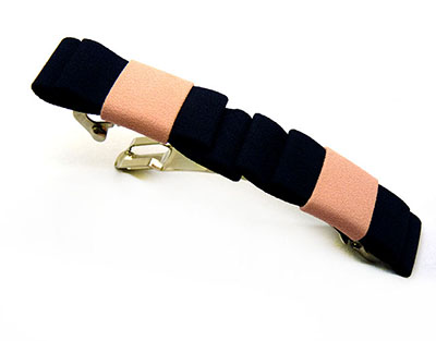 原创发饰拼色丁布双层弹簧夹布艺简单百搭发夹头饰