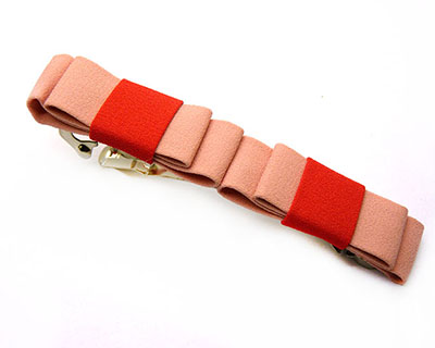 原创发饰拼色丁布双层弹簧夹布艺简单百搭发夹头饰