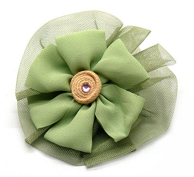 特价新款花朵水钻雪纺蕾丝边压夹 边夹 发饰