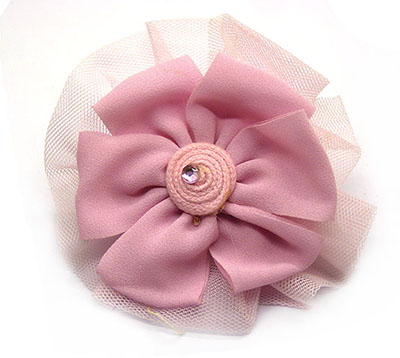 特价新款花朵水钻雪纺蕾丝边压夹 边夹 发饰