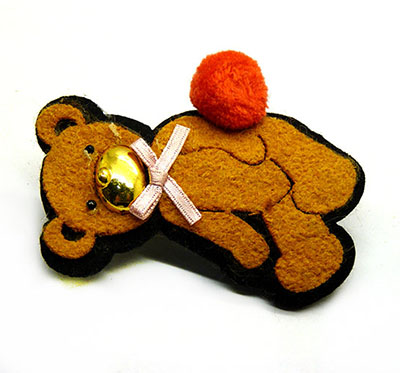 全网最低价儿童少女系卡通公仔可爱毛绒熊发夹卖萌压夹