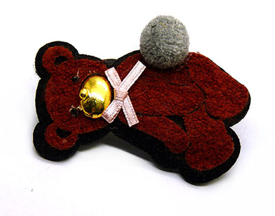 全网最低价儿童少女系卡通公仔可爱毛绒熊发夹卖萌压夹