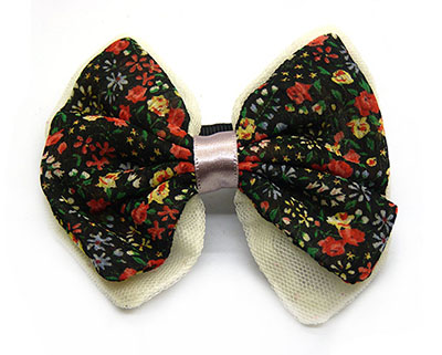 特价蝴蝶结丝绸发夹边夹压夹 2元精品店货源