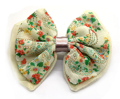 特价蝴蝶结丝绸发夹边夹压夹 2元精品店货源