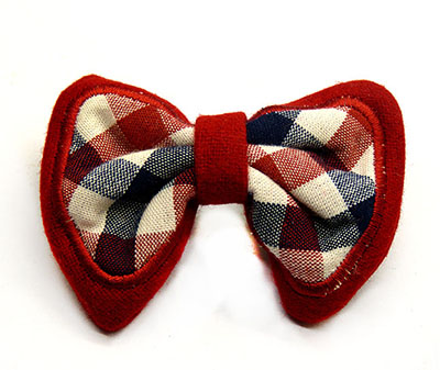 厂家直销布艺格子蝴蝶结压夹发夹欧美头饰品