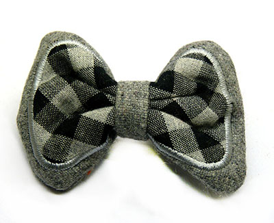 厂家直销布艺格子蝴蝶结压夹发夹欧美头饰品