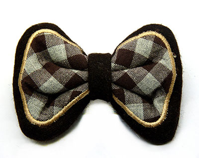 厂家直销布艺格子蝴蝶结压夹发夹欧美头饰品