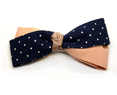 欧美新款蝴蝶结压夹 成人布艺发饰品批发