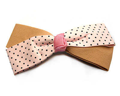 欧美新款蝴蝶结压夹 成人布艺发饰品批发 