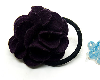 欧美新款女时尚唯美布艺玫瑰花朵发绳发圈扎头发皮筋