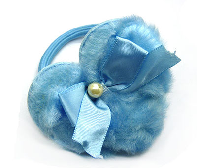 厂家直销爱心毛绒发圈发绳头饰品欧美可爱甜美扎头发皮筋发饰 