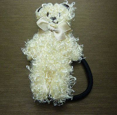 欧美新款泰迪小熊发圈可爱卡通布艺皮筋头饰