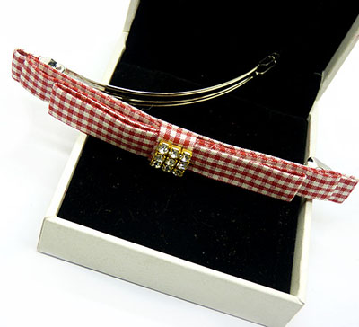 欧美名媛布艺多层珍珠蝴蝶结发夹 发箍 水钻吊饰弹簧夹发卡