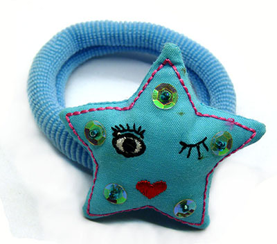 欧美高弹力头绳发绳 笑脸五星橡皮筋发圈