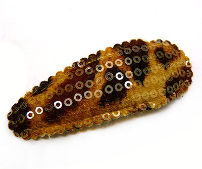 欧美豹纹饰品 头饰 闪闪亮片简单BB夹