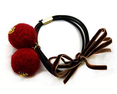 欧美时尚发饰头饰植绒毛球发圈发绳皮筋