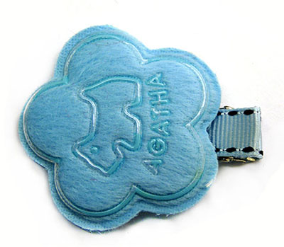 全网最低价皮质绒布花朵压夹儿童发夹边夹头饰品