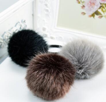 特价毛球发圈 球球发圈 糖果色毛毛球发圈 仿兔毛发圈