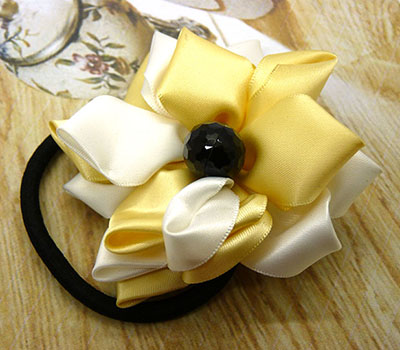 全网最低价花朵皮筋儿童雪纺高端发饰