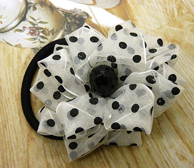 全网最低价花朵皮筋儿童雪纺高端发饰