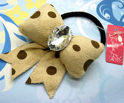 欧美蝴蝶结发圈皮筋儿童小抱枕头发绳秋冬头饰发饰