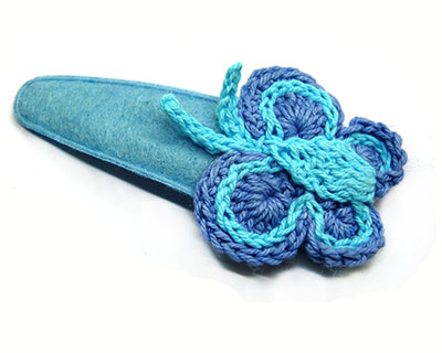 厂家直销毛线蝴蝶草莓BB夹儿童发夹边夹头饰品