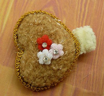 特价绒布桃心点钻压夹儿童发夹边夹头饰品