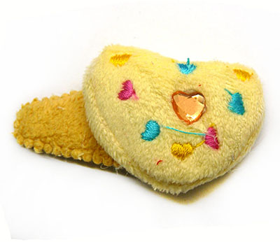 特价绒布桃心发夹BB夹 发饰