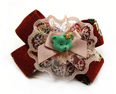 全网最低价儿童蝴蝶结发夹 双层布艺布 压夹 儿童发饰