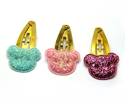 （3个装）欧美亮片五星皇冠宝宝发夹女童发饰 BB夹 婴儿头饰发夹 边夹